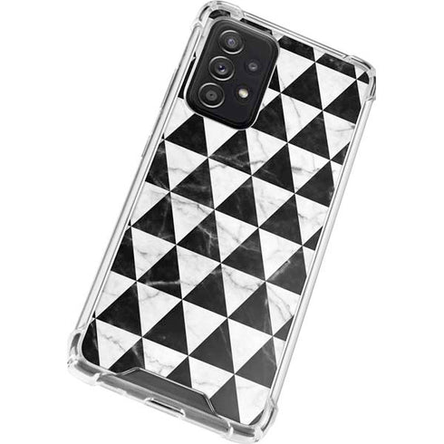 Geometric Marble Galaxy A72 5G Clear Case